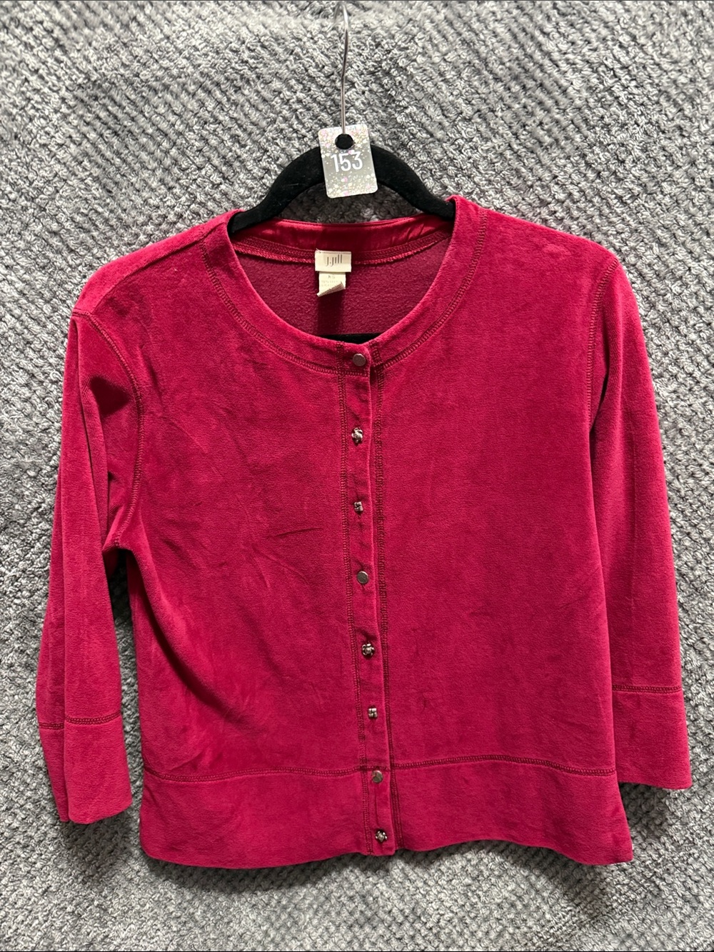 J.JILL XS Velvet SWEATER PTP 19”